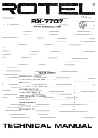 Rotel RX-7707 - Technical manual 